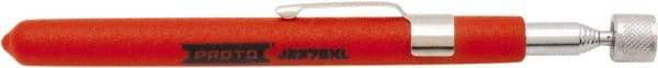 Proto - 5-1/2" Long Magnetic Retrieving Tool - 1.5 Lb Max Pull, 25-1/2" Collapsed Length, Steel Coil/Plastic - Eagle Tool & Supply