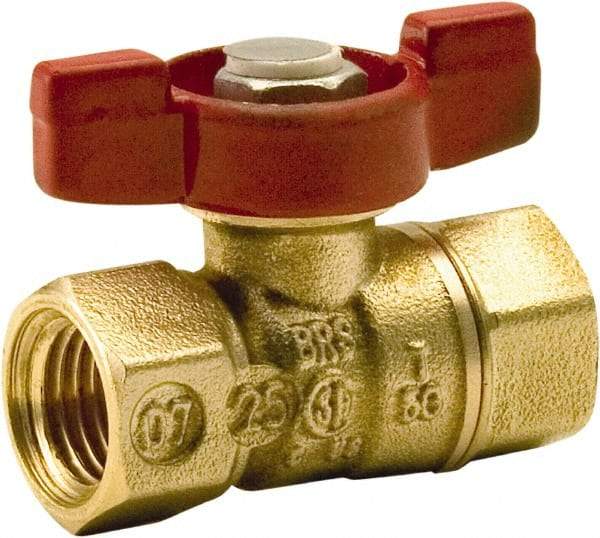 Legend Valve - 1/4" Pipe, Standard Port, Lead Free Brass Standard Ball Valve - 2 Piece, FNPT x FNPT Ends, Tee Handle, 400 WOG, 125 WSP - Eagle Tool & Supply