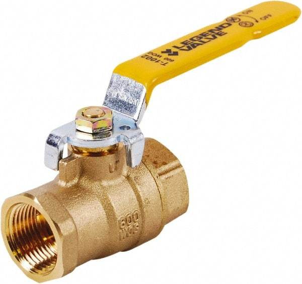 Legend Valve - 2" Pipe, Full Port, Brass UL, CSA, FM, NSF Approved Ball Valve - 2 Piece, FIP x FIP Ends, Lever Handle, 600 WOG, 150 WSP - Eagle Tool & Supply