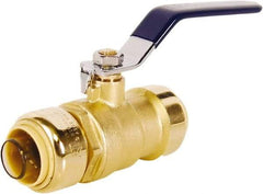Legend Valve - 1" Pipe, Full Port, Lead Free Brass Full Port Ball Valve - 2 Piece, Push-to-Connect x FNPT Ends, Lever Handle, 200 WOG - Eagle Tool & Supply