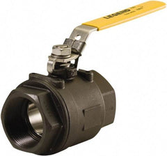 Legend Valve - 1-1/4" Pipe, Full Port, Carbon Steel Full Port Ball Valve - 2 Piece, FNPT x FNPT Ends, Locking Lever Handle, 1,500 WOG, 150 WSP - Eagle Tool & Supply