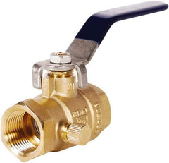 Legend Valve - 1" Pipe, Full Port, Lead Free Brass Full Port Ball Valve - 2 Piece, FNPT x FNPT Ends, Lever Handle, 600 WOG - Eagle Tool & Supply