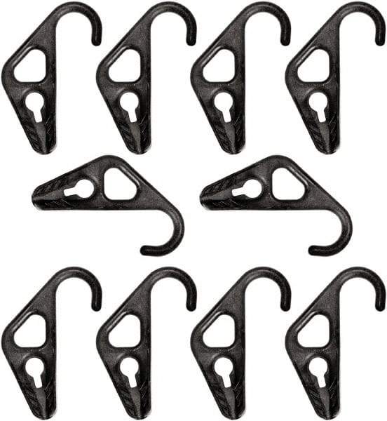 The Better Bungee - Adjustable Nylon Hook Ends with Adjustable HD Nylon Hook - 10" OAL, Black - Eagle Tool & Supply