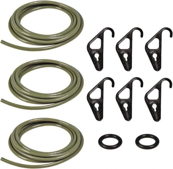 The Better Bungee - Adjustable Cargo Control Kit with S Hook - 10" OAL, Military Green - Eagle Tool & Supply