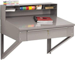 Tennsco - Stationary Shop Desks Type: Foreman's Desk Width (Inch): 34-1/2 - Eagle Tool & Supply