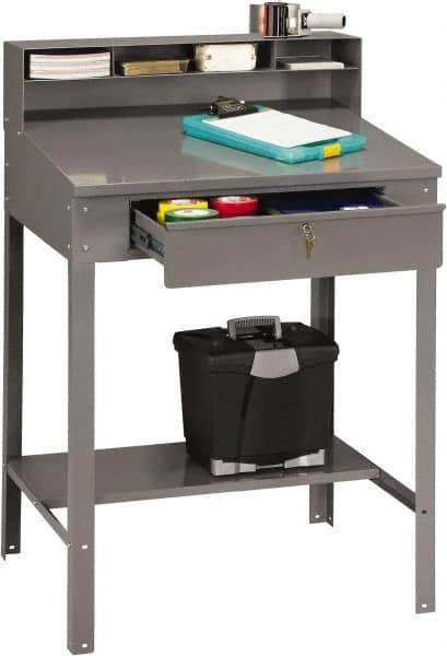 Tennsco - Stationary Shop Desks Type: Foreman's Desk Width (Inch): 34-1/2 - Eagle Tool & Supply