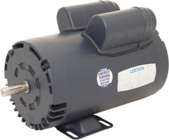 Leeson - 5 Max hp, 3,600 Max RPM, Electric AC DC Motor - 230 V Input, Single Phase, 56Y Frame, 5/8" Shaft Diam, Rigid Base Mount, ODP Enclosure - Eagle Tool & Supply