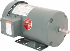 Leeson - 2 Max hp, 1,800 Max RPM, Premium Efficient Electric AC DC Motor - 230/460 V Input, Three Phase, 56H Frame, 5/8" Shaft Diam, Rigid Base Mount, TEFC Enclosure - Eagle Tool & Supply