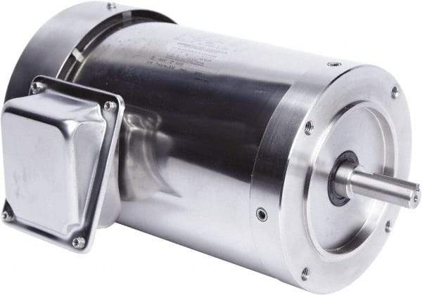 Leeson - 2 Max hp, 1,800 Max RPM, Premium Efficient Electric AC DC Motor - 230/460 V Input, Three Phase, 56C Frame, 5/8" Shaft Diam, C-Face Mount, TEFC Enclosure - Eagle Tool & Supply