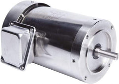 Leeson - 1-1/2 Max hp, 1,800 Max RPM, Premium Efficient Electric AC DC Motor - 230/460 V Input, Three Phase, 56C Frame, 5/8" Shaft Diam, C-Face Mount, TEFC Enclosure - Eagle Tool & Supply