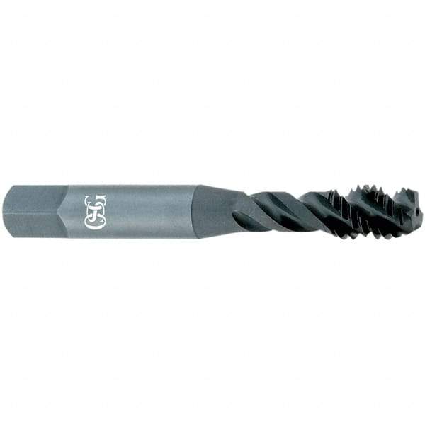 OSG - 7/8-14 UNF, 4 Flute, 4° Helix, Semi-Bottoming Chamfer, Oxide Finish, Powdered Metal Spiral Flute STI Tap - Right Hand Flute, 5-1/8" OAL, 0.8" Shank Diam, 2-1/2" Thread Length, 2B Class of Fit, Series 315 - Exact Industrial Supply
