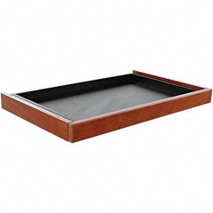 ALERA - Woodgrain Laminate Center Drawer Desk - 24-1/2" Wide x 15" Deep x 2" High, Medium Cherry - Eagle Tool & Supply