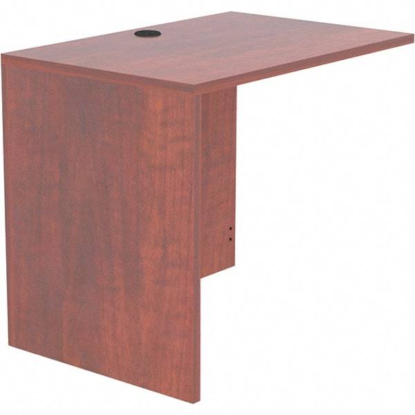 ALERA - Woodgrain Laminate Return/Bridge Shell Desk - 35" Wide x 23-5/8" Deep x 29-5/8" High, Medium Cherry - Eagle Tool & Supply