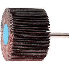 PFERD - 3" Diam x 1" Face Width, Aluminum Oxide Coated Mounted Flap Wheel - 1/4" Shank Mount, 320 Grit, 20,000 Max RPM - Eagle Tool & Supply