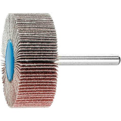 PFERD - 2" Diam x 3/4" Face Width, Aluminum Oxide Coated Mounted Flap Wheel - 1/4" Shank Mount, 80 Grit, 23,000 Max RPM - Eagle Tool & Supply