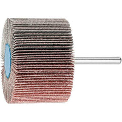 PFERD - 2-1/2" Diam x 1-1/2" Face Width, Aluminum Oxide Coated Mounted Flap Wheel - 1/4" Shank Mount, 60 Grit, 13,000 Max RPM - Eagle Tool & Supply