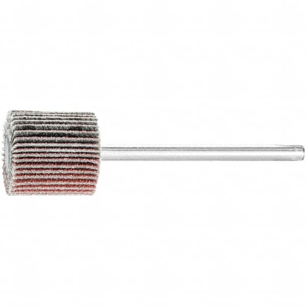 PFERD - 5/8" Diam x 5/8" Face Width, Aluminum Oxide Coated Mounted Flap Wheel - Eagle Tool & Supply