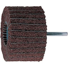 PFERD - 3" Diam x 2" Face Width, Aluminum Oxide Nonwoven Mounted Flap Wheel - 1/4" Shank Mount, 180 Grit, 7,500 Max RPM - Eagle Tool & Supply