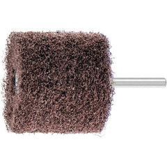 PFERD - 2-3/8" Diam x 2" Face Width, Aluminum Oxide Nonwoven Mounted Flap Wheel - 1/4" Shank Mount, 100 Grit, 10,000 Max RPM - Eagle Tool & Supply