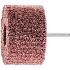 PFERD - 3" Diam x 2" Face Width, Aluminum Oxide Nonwoven Mounted Flap Wheel - 1/4" Shank Mount, 280 Grit, 7,500 Max RPM - Eagle Tool & Supply