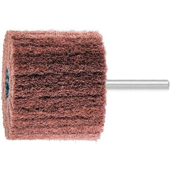 PFERD - 2-3/8" Diam x 2" Face Width, Aluminum Oxide Nonwoven Mounted Flap Wheel - 1/4" Shank Mount, 280 Grit, 10,000 Max RPM - Eagle Tool & Supply