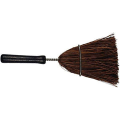 PFERD - 9-3/4" OAL Corn Bristle Whisk Broom - 6" Long Wood Handle, 3" Bristle Length, 4-1/2" Wide - Eagle Tool & Supply