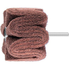 PFERD - 3" Diam x 2" Face Width, Aluminum Oxide Nonwoven Mounted Flap Wheel - 1/4" Shank Mount, 280 Grit, 7,500 Max RPM - Eagle Tool & Supply