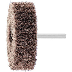 PFERD - 3" Diam x 1" Face Width, Aluminum Oxide Nonwoven Mounted Flap Wheel - 1/4" Shank Mount, 100 Grit, 7,500 Max RPM - Eagle Tool & Supply