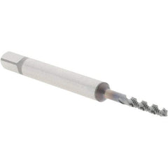 OSG - M1.6x0.35 Metric Coarse 2 Flute 6H Semi-Bottoming Spiral Flute Tap - Powdered Metal, V Finish, 40mm OAL, Right Hand Flute, Right Hand Thread, D3, Series 16500 - Eagle Tool & Supply