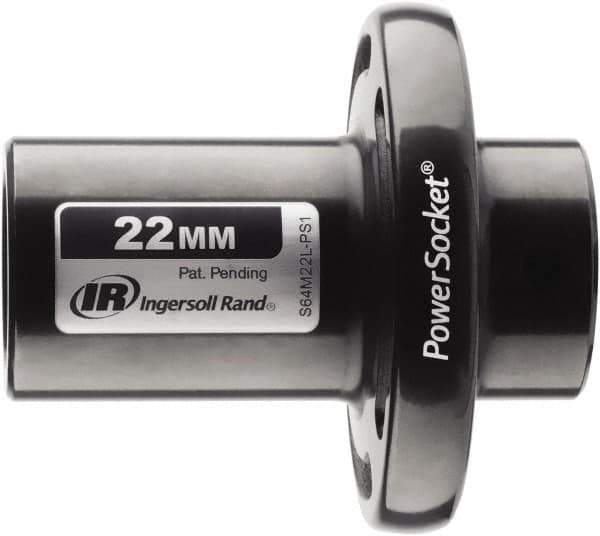 Ingersoll-Rand - 1/2" Drive 22mm Standard Magnetic Nonsparking Universal Impact Socket - 6 Points, 3-1/10" OAL - Eagle Tool & Supply