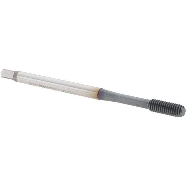 OSG - #4-40 UNC, H3, Semi-Bottoming Chamfer, V Finish, High Speed Steel Thread Forming STI Taps - 2.4803" OAL, 0.141" Shank Diam, 11/16" Thread Length, 0.11" Square Size - Eagle Tool & Supply