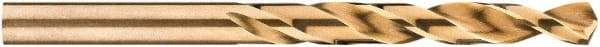 DeWALT - 8.73mm 135° Cobalt Jobber Drill - None Finish, Right Hand Cut, Spiral Flute, Straight Shank, 123mm OAL, Split Point - Eagle Tool & Supply