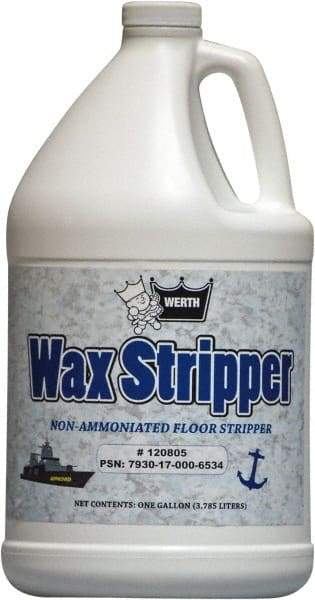 Werth Sanitary Supply - 1 Gal Plastic Bottle Stripper - Use on Resilient Tile, Vinyl Tile - Eagle Tool & Supply