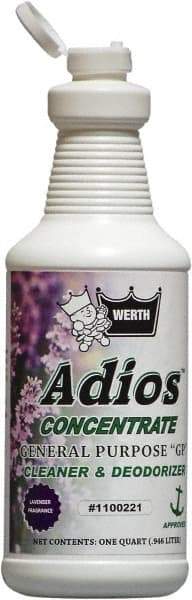 Werth Sanitary Supply - 32 oz Spray Bottle Cleaner/Degreaser - Liquid, Biodegradable Cleaner & Degreaser, Butyl-Free, Phosphate-Free, Water-Based, No VOC, Lavender - Eagle Tool & Supply