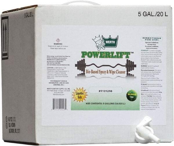 Werth Sanitary Supply - 5 Gal Box All-Purpose Cleaner - Liquid, Biodegradable, Butyl-Free, Phosphate-Free, No VOC, Water-Based, Floral - Eagle Tool & Supply