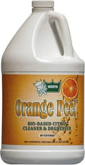 Werth Sanitary Supply - 1 Gal Bottle Cleaner/Degreaser - Liquid, Biodegradable Cleaner & Degreaser, Butyl-Free, Phosphate-Free, Water-Based, No VOC, Orange - Eagle Tool & Supply
