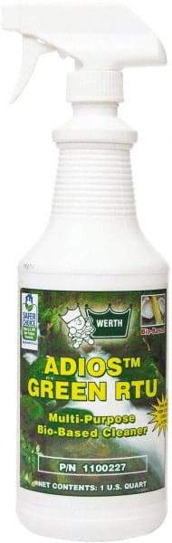 Werth Sanitary Supply - 32 oz Spray Bottle All-Purpose Cleaner - Liquid, Biodegradable, Low VOC, Citrus - Eagle Tool & Supply