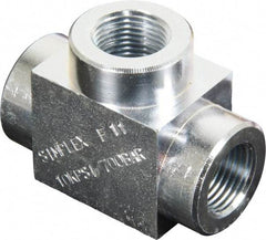 TK Simplex - 3/8 NPTF Hydraulic Hose Tee - 10,000 psi - Eagle Tool & Supply