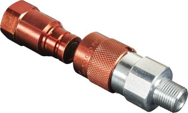 TK Simplex - 3/8 NPTF Hydraulic Hose Flush Face Coupler Set - 10,000 psi - Eagle Tool & Supply