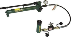 TK Simplex - Manual Pump & Cylinder Sets Load Capacity (Ton): 100 Includes: Cylinder; 2-Speed Pump; 6' Hose; Calibrated Gauge w/Gauge Adaptor - Eagle Tool & Supply