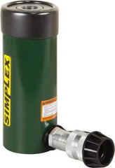 TK Simplex - 3" Stroke, 12 Ton Portable Hydraulic Hollow Hole Cylinder - 2.76 Sq In Effective Area, 8.3 Cu In Oil Capacity, 7.25 to 10.25" High, 1-3/8" Plunger Diam, 10,000 Max psi - Eagle Tool & Supply