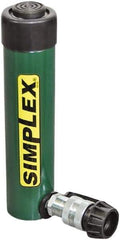 TK Simplex - 2-1/8" Stroke, 15 Ton Portable Hydraulic Single Acting Cylinder - 3.14 Sq In Effective Area, 6.28 Cu In Oil Capacity, 5.83 to 7.96" High, 1.63" Cyl Bore Diam, 2" Plunger Diam, 10,000 Max psi - Eagle Tool & Supply