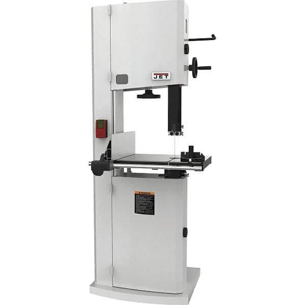 Jet - 14-1/8" Throat Capacity, Step Pulley Vertical Bandsaw - 3,100 SFPM, 3 hp, Single Phase - Eagle Tool & Supply