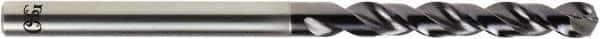 OSG - 1/2" 140° Solid Carbide Jobber Drill - TiAlN Finish, Right Hand Cut, Spiral Flute, Straight Shank, 6" OAL - Eagle Tool & Supply