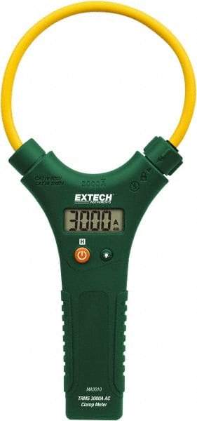 Extech - MA3010, CAT IV, Digital True RMS Clamp Meter with 10" Flex Jaws - 3000 AC Amps, Measures Current - Eagle Tool & Supply