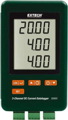 Extech - 1 Phase, 0.01 to 20mA Amp Capability, LCD Display Power Meter - ±0.5% + 0.02mA Current Accuracy, - Eagle Tool & Supply