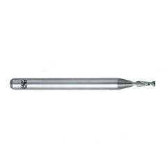 0.020 Dia. x 1-1/2 Overall Length 2-Flute Square End Solid Carbide SE End Mill-Round Shank-Center Cutting-Uncoated - Eagle Tool & Supply