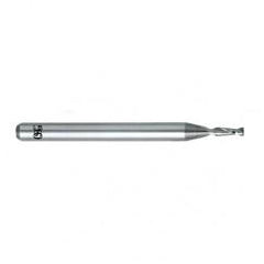 0.020 Dia. x 1-1/2 Overall Length 2-Flute Square End Solid Carbide SE End Mill-Round Shank-Center Cutting-Uncoated - Eagle Tool & Supply
