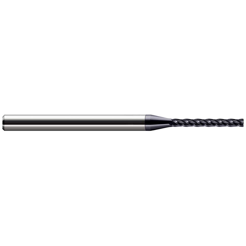 Harvey Tool - Corner Radius & Corner Chamfer End Mills; Mill Diameter (Decimal Inch): 0.0250 ; End Type: Corner Radius ; Corner Radius (Decimal Inch): 0.0050 ; Number of Flutes: 4 ; Material: Solid Carbide ; Finish/Coating: AlTiN - Exact Industrial Supply