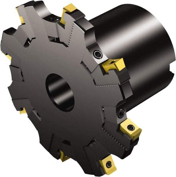 Sandvik Coromant - 40S Connection, 195mm Cutter Diam, 1.5748" Hole Diam, 12 Tooth Indexable Slotting Cutter - R331.52..Qxx..L Toolholder, N331.1A-11 Insert, Right Hand Cutting Direction - Eagle Tool & Supply